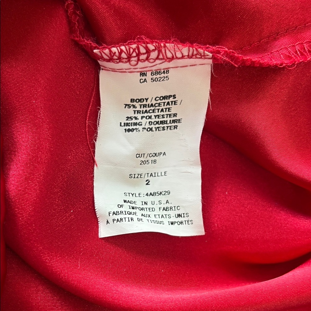 ABS Allen Schwartz Formal Satin Low Back Dress - Size 2 - Picture 8 of 8